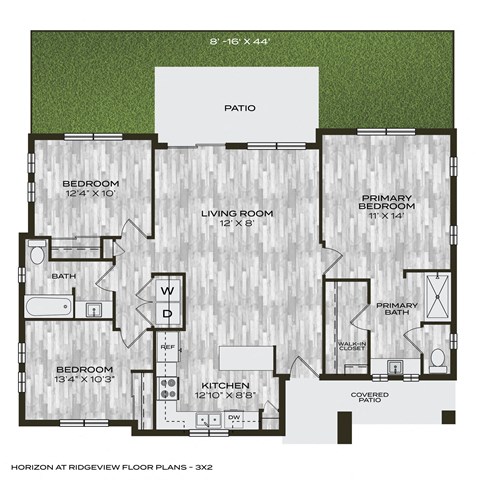 Horizon at Ridgeview 3x2 Floor Plan